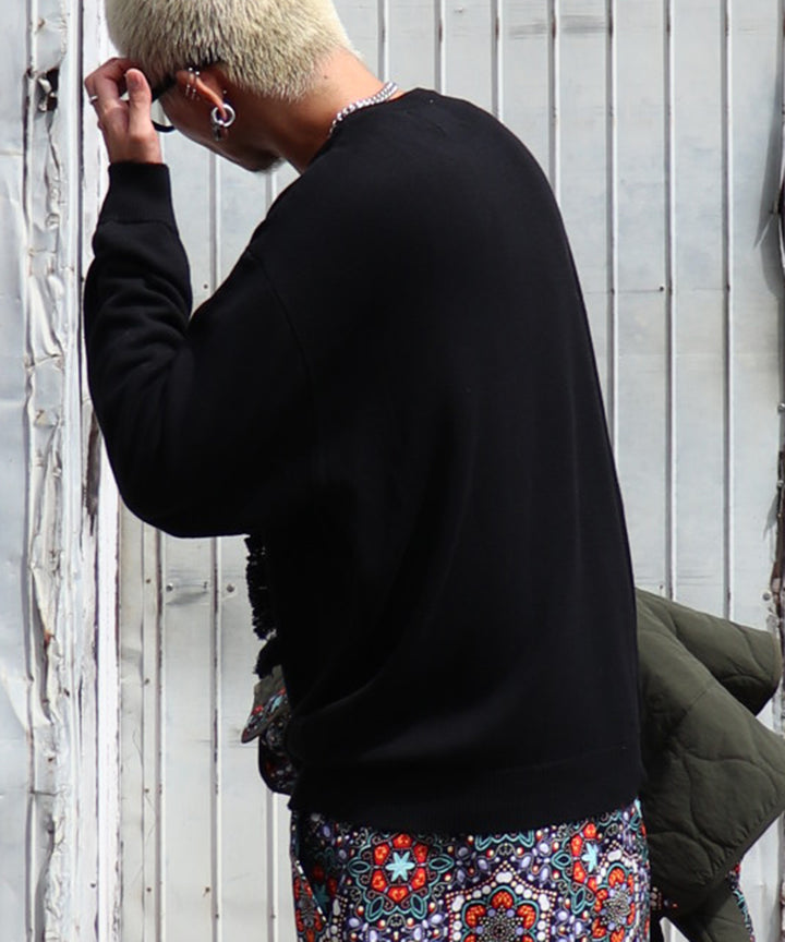 AFRICA FRINGE FRAME KNIT PULLOVER