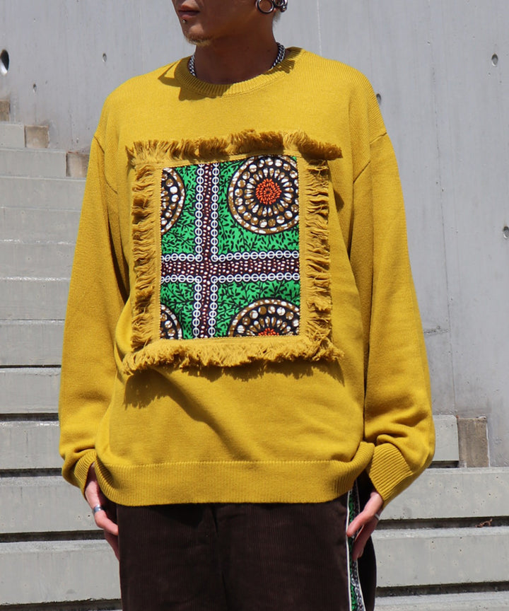 AFRICA FRINGE FRAME KNIT PULLOVER