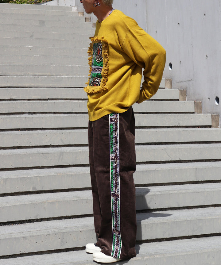 AFRICA FRINGE FRAME KNIT PULLOVER