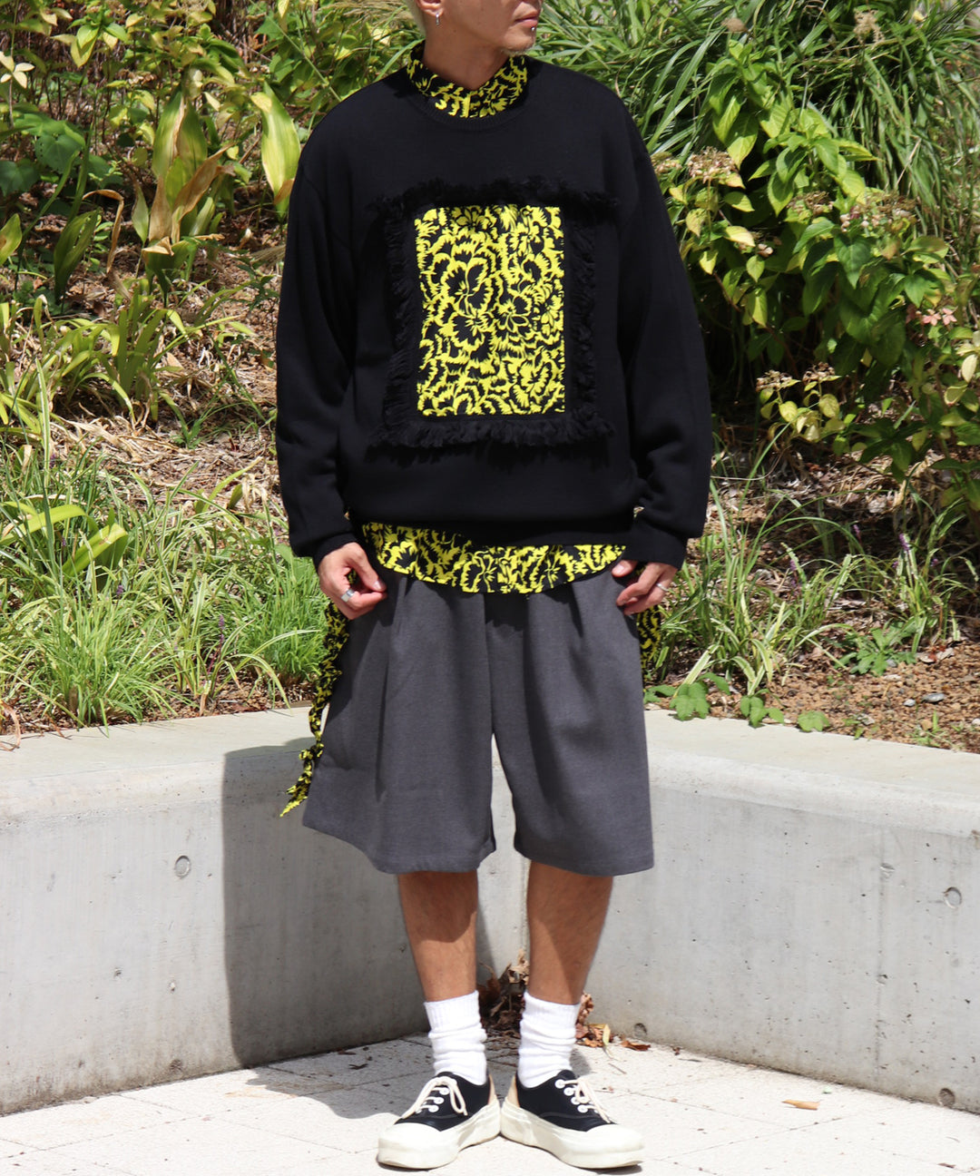 AFRICA FRINGE FRAME KNIT PULLOVER