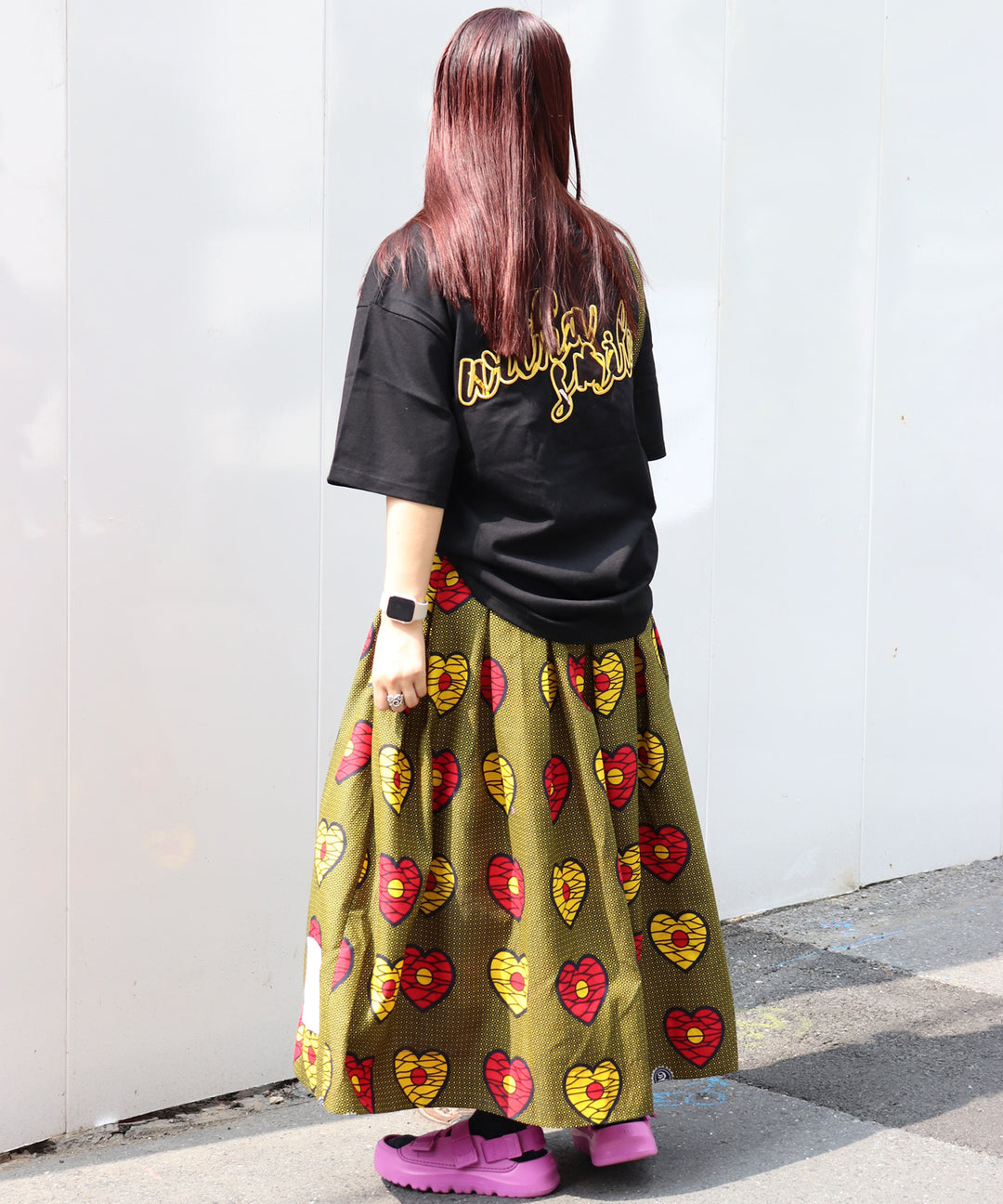 AFRICAN TUCK FLARE SKIRT