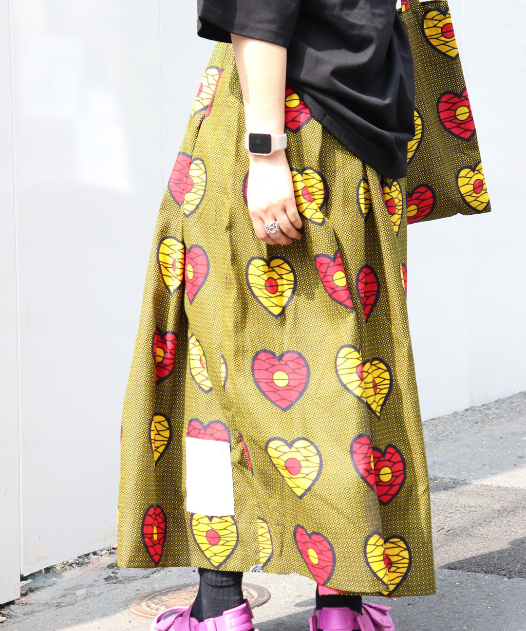 AFRICAN TUCK FLARE SKIRT