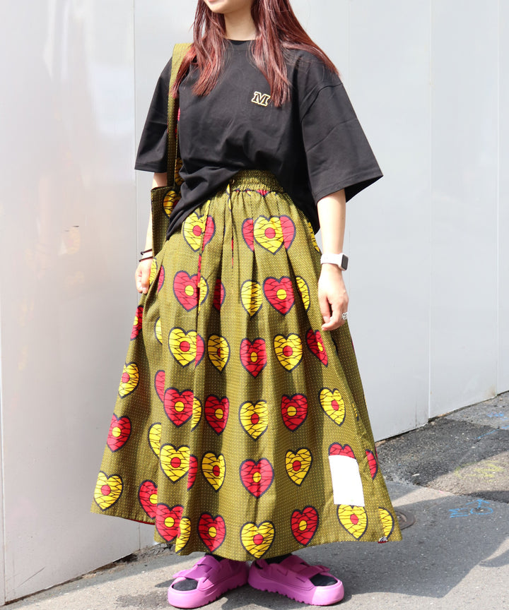 AFRICAN TUCK FLARE SKIRT