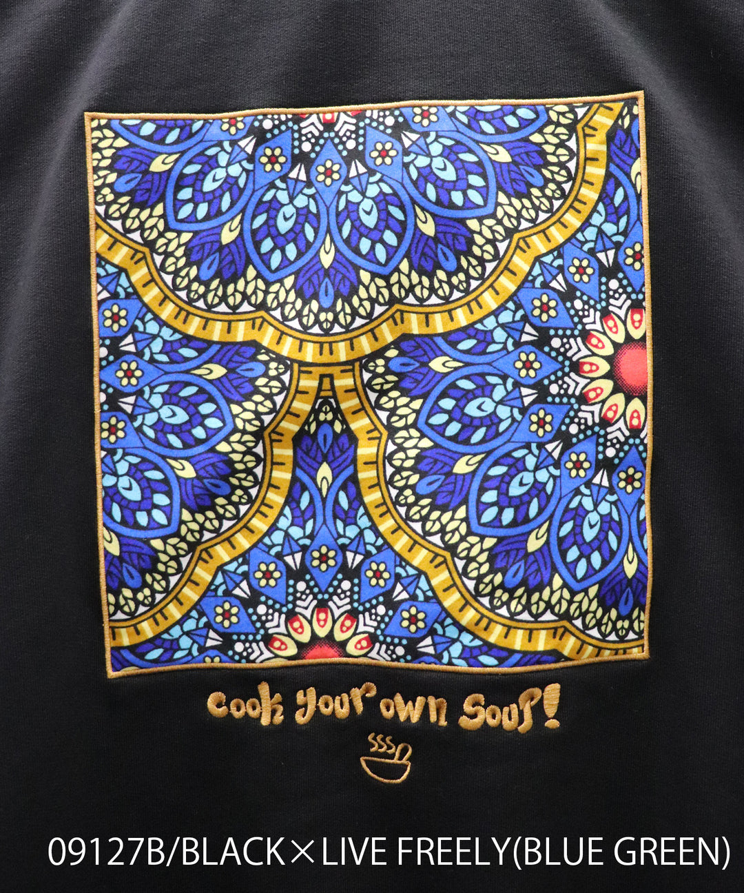 Cook your own soup！パッチ刺繍裏毛プルオーバー