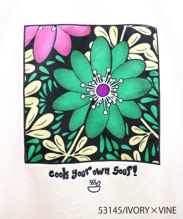 Cook your own soup！パッチ刺繍裏毛プルオーバー