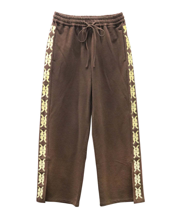 lucky charm motif Jersey line pants -2