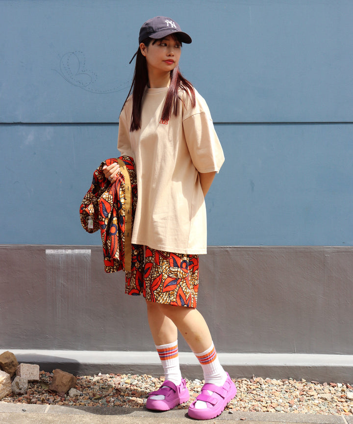 with smileパッチ刺繍Tシャツ