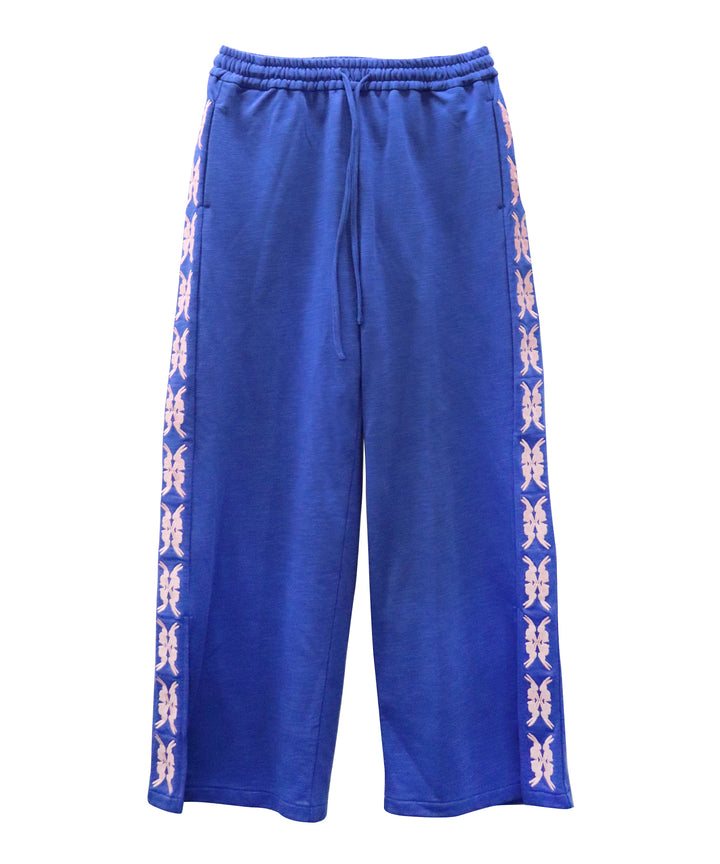 lucky charm motif Jersey line pants -2