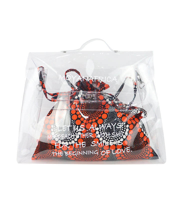 VINYL MESSAGE BAG × AFRICA柄巾着