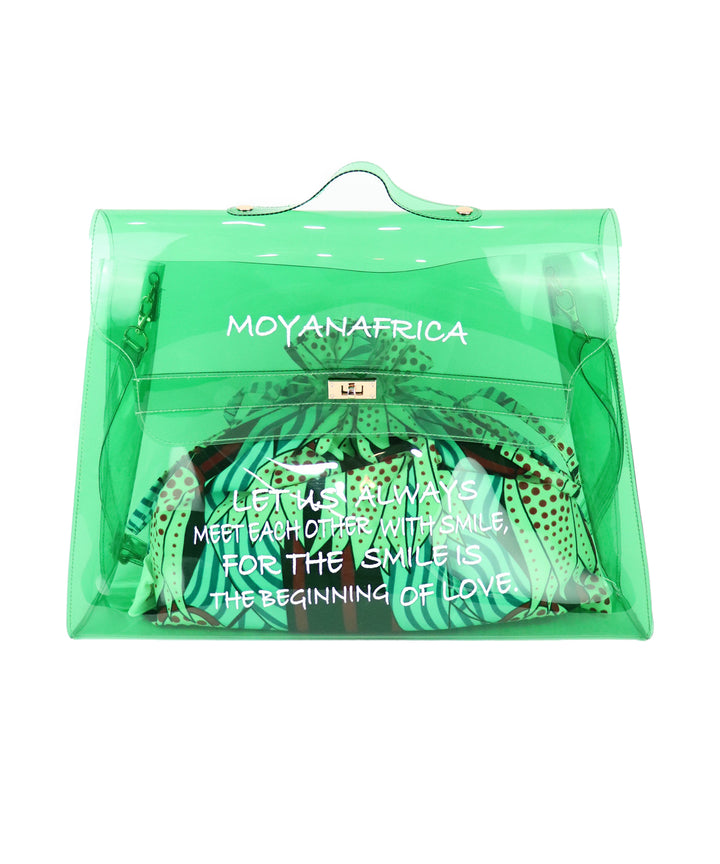 VINYL MESSAGE BAG × AFRICA柄巾着