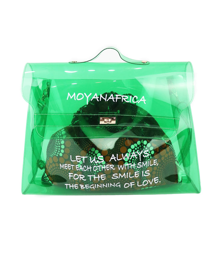 VINYL MESSAGE BAG × AFRICA柄巾着