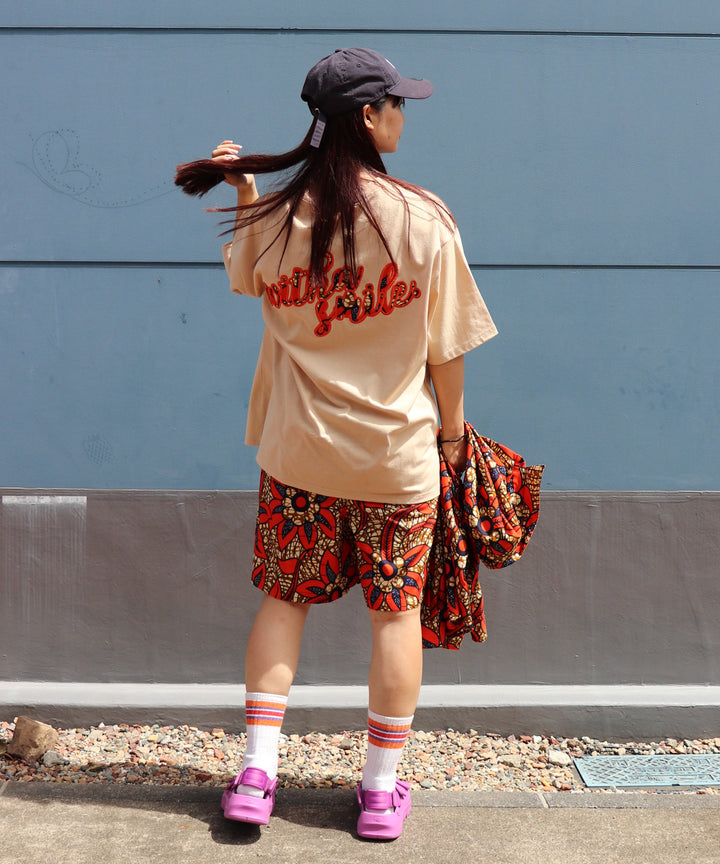 with smileパッチ刺繍Tシャツ