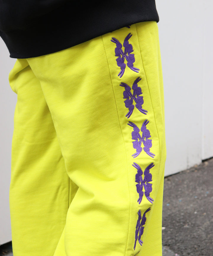 lucky charm motif Jersey line pants -2