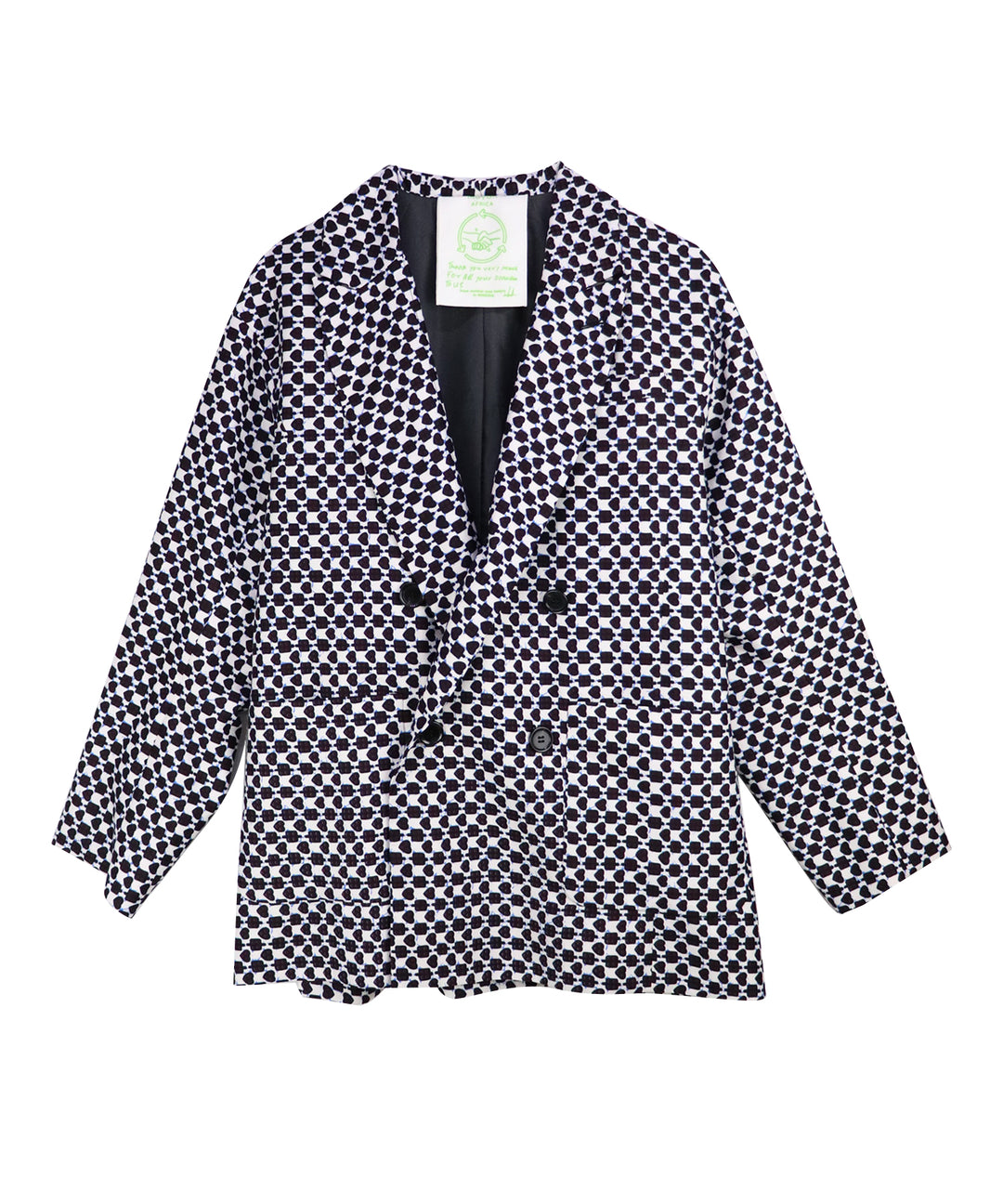 AFRICA PEAKED LAPEL DOUBLE JACKET