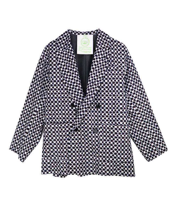 AFRICA PEAKED LAPEL DOUBLE JACKET
