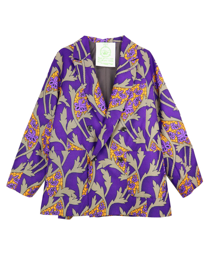 AFRICA PEAKED LAPEL DOUBLE JACKET