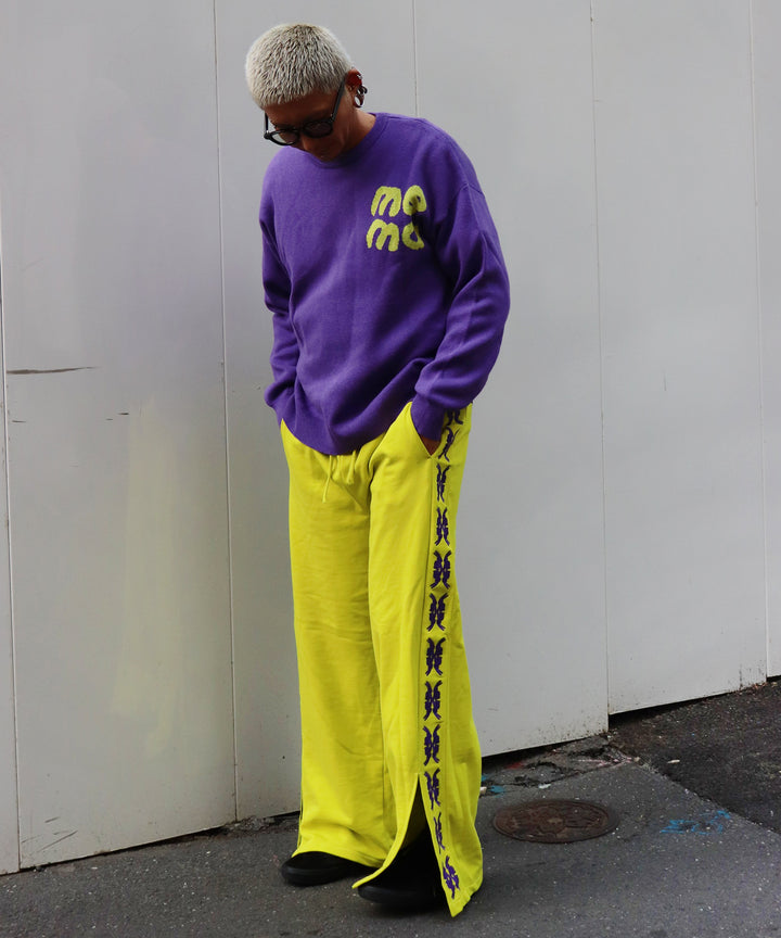 lucky charm motif Jersey line pants -2