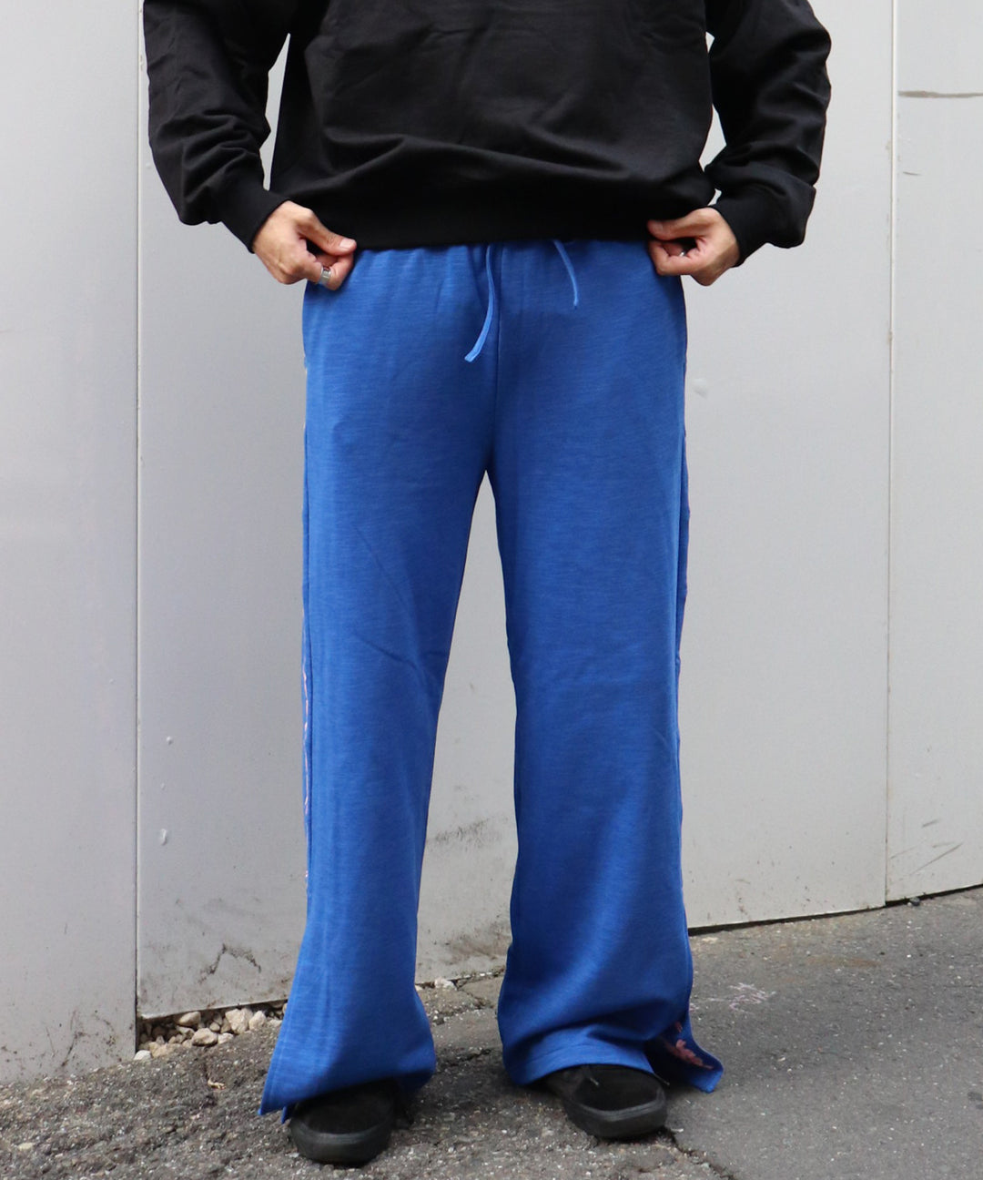 lucky charm motif Jersey line pants -2