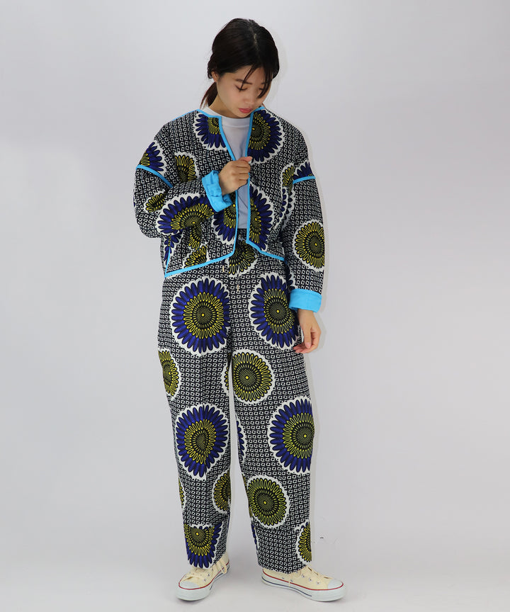 Africa No collar Quilt Jacket