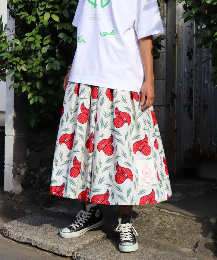Africa Tuck Flare Skirt
