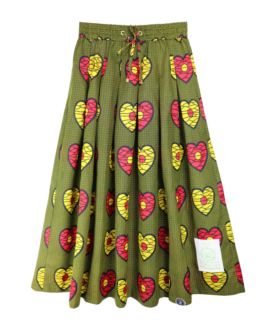 AFRICAN TUCK FLARE SKIRT