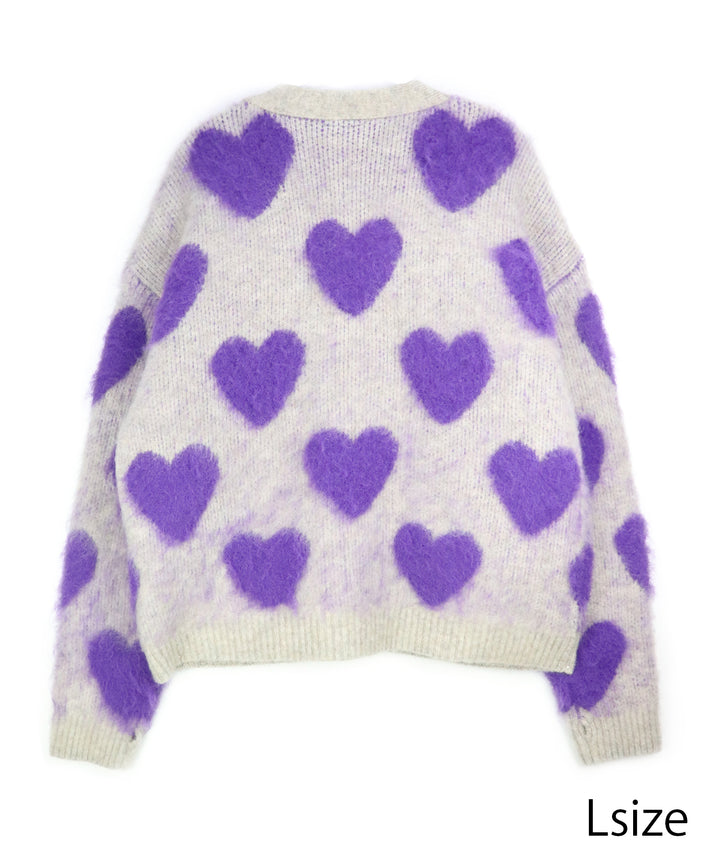 LOVE BOMB BRUSHED KINT CARDIGAN