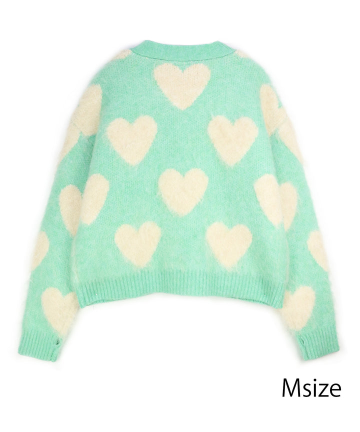 LOVE BOMB BRUSHED KINT CARDIGAN