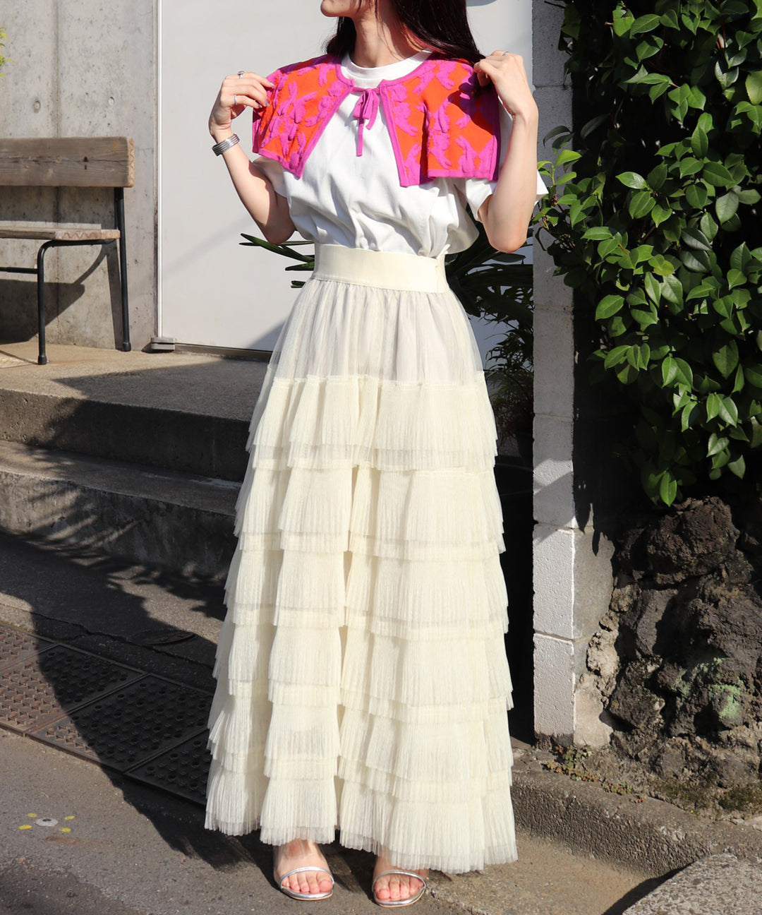 lucky charm motif knit Attache collar