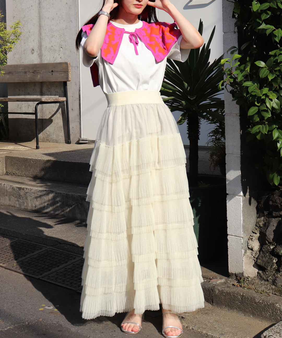 lucky charm motif knit Attache collar