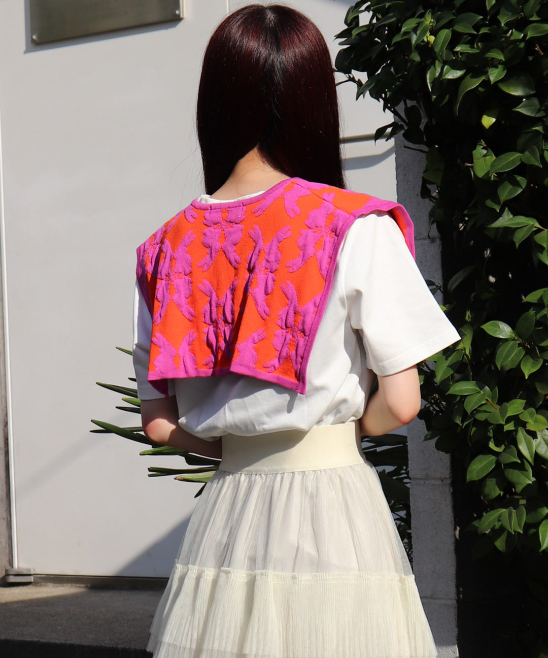 lucky charm motif knit Attache collar