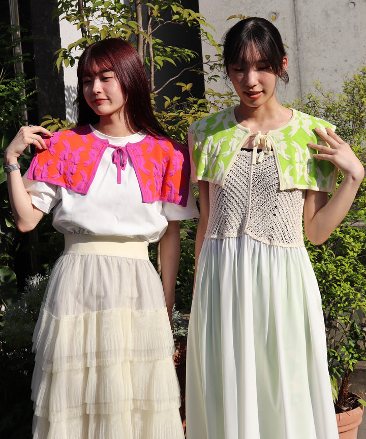 lucky charm motif knit Attache collar