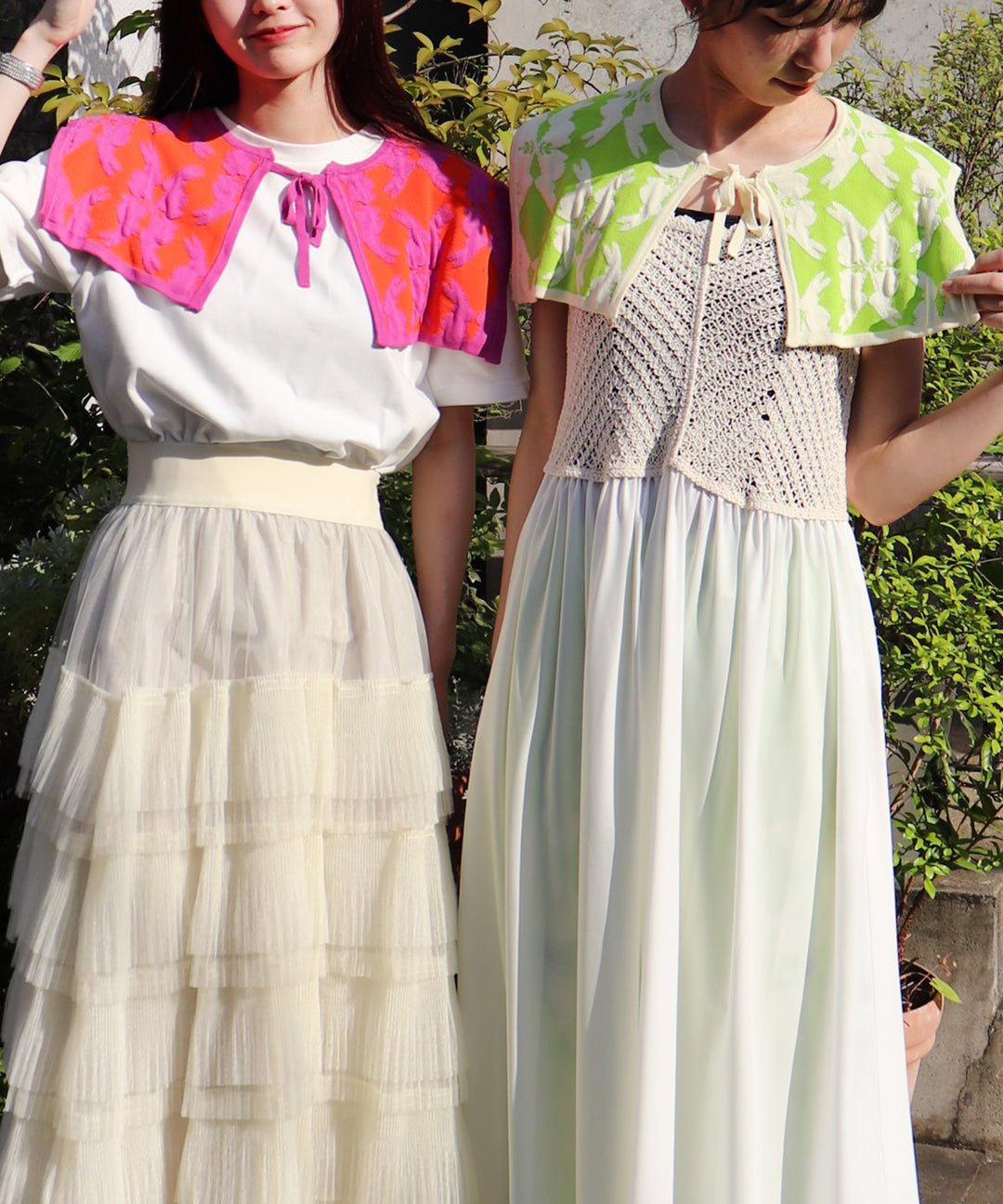lucky charm motif knit Attache collar