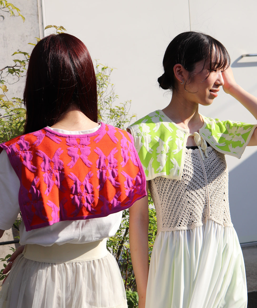 lucky charm motif knit Attache collar
