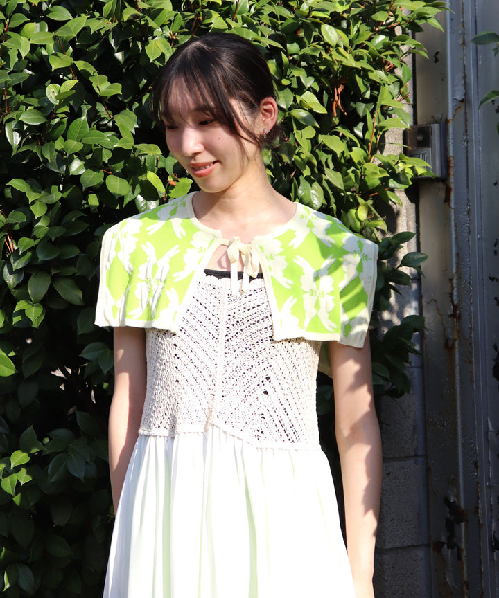 lucky charm motif knit Attache collar