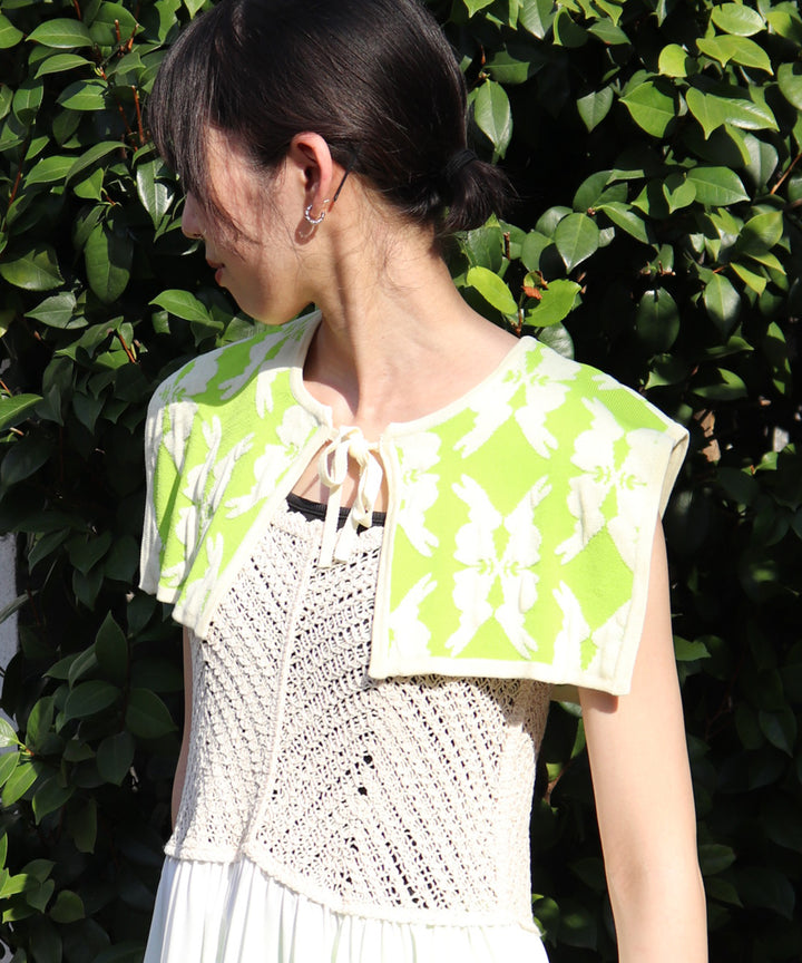 lucky charm motif knit Attache collar