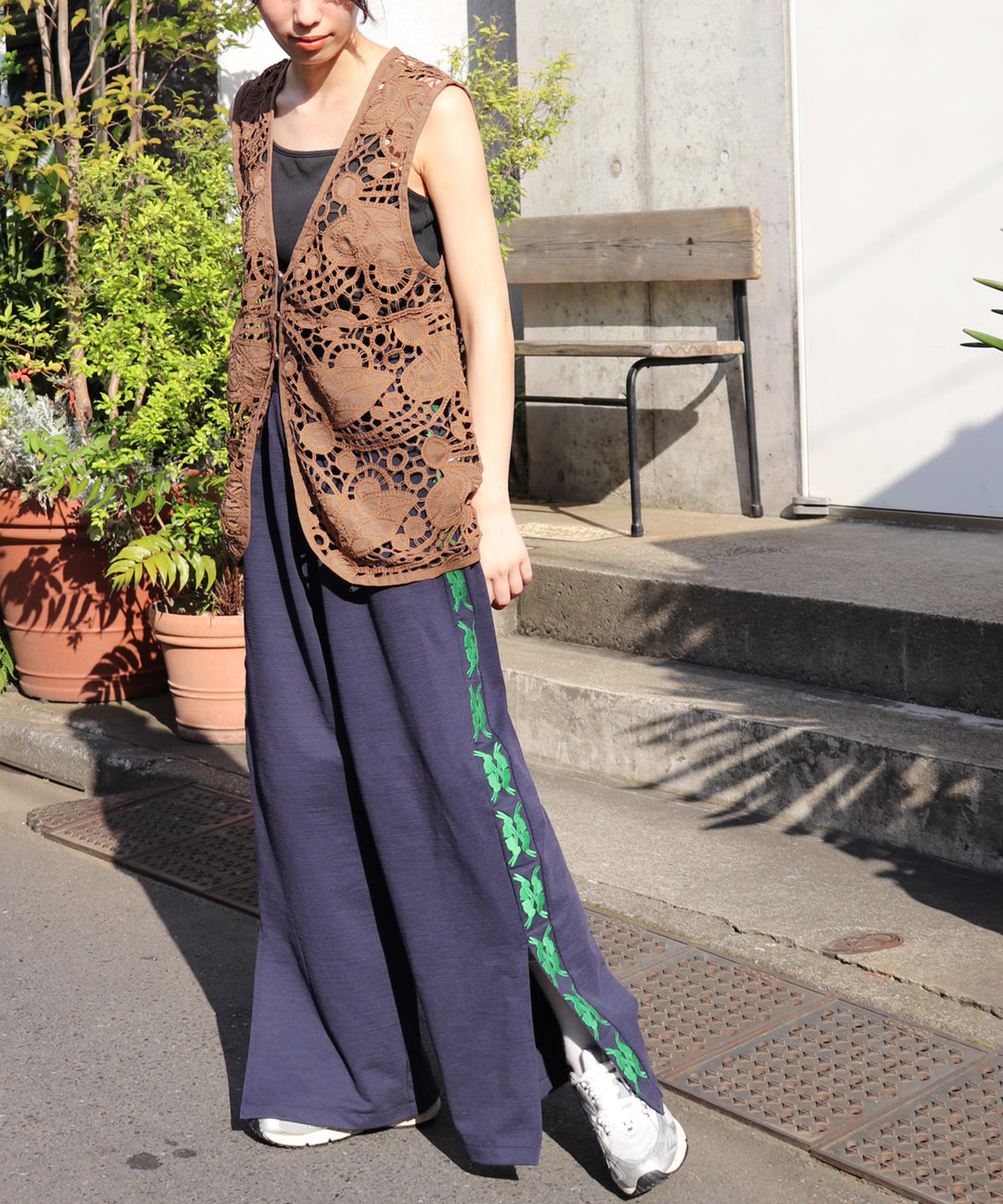 lucky charm motif Jersey line pants