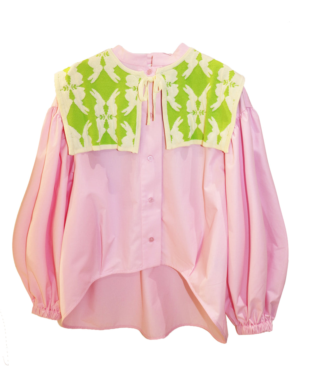 lucky charm motif knit Attache collar