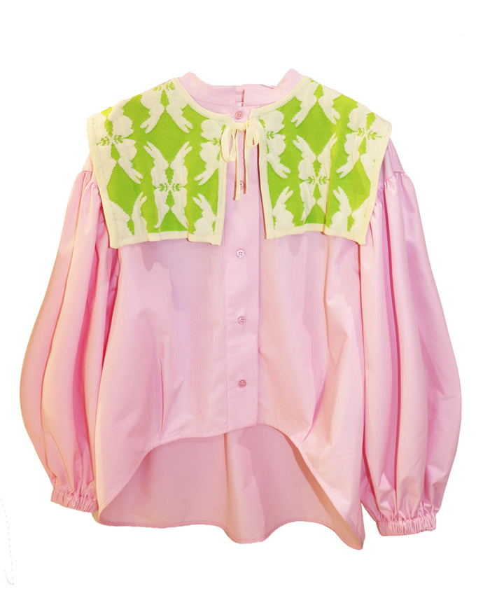 lucky charm motif knit Attache collar