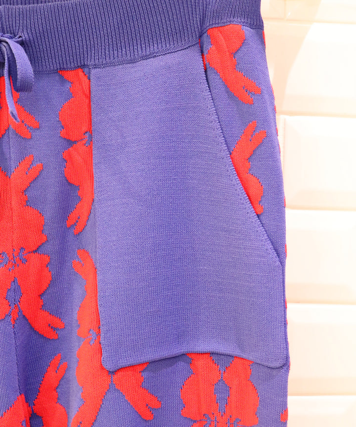 lucky charm motif multi way knit pants