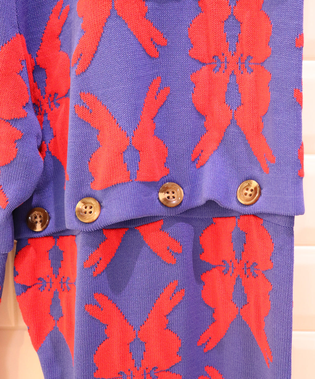 lucky charm motif multi way knit pants