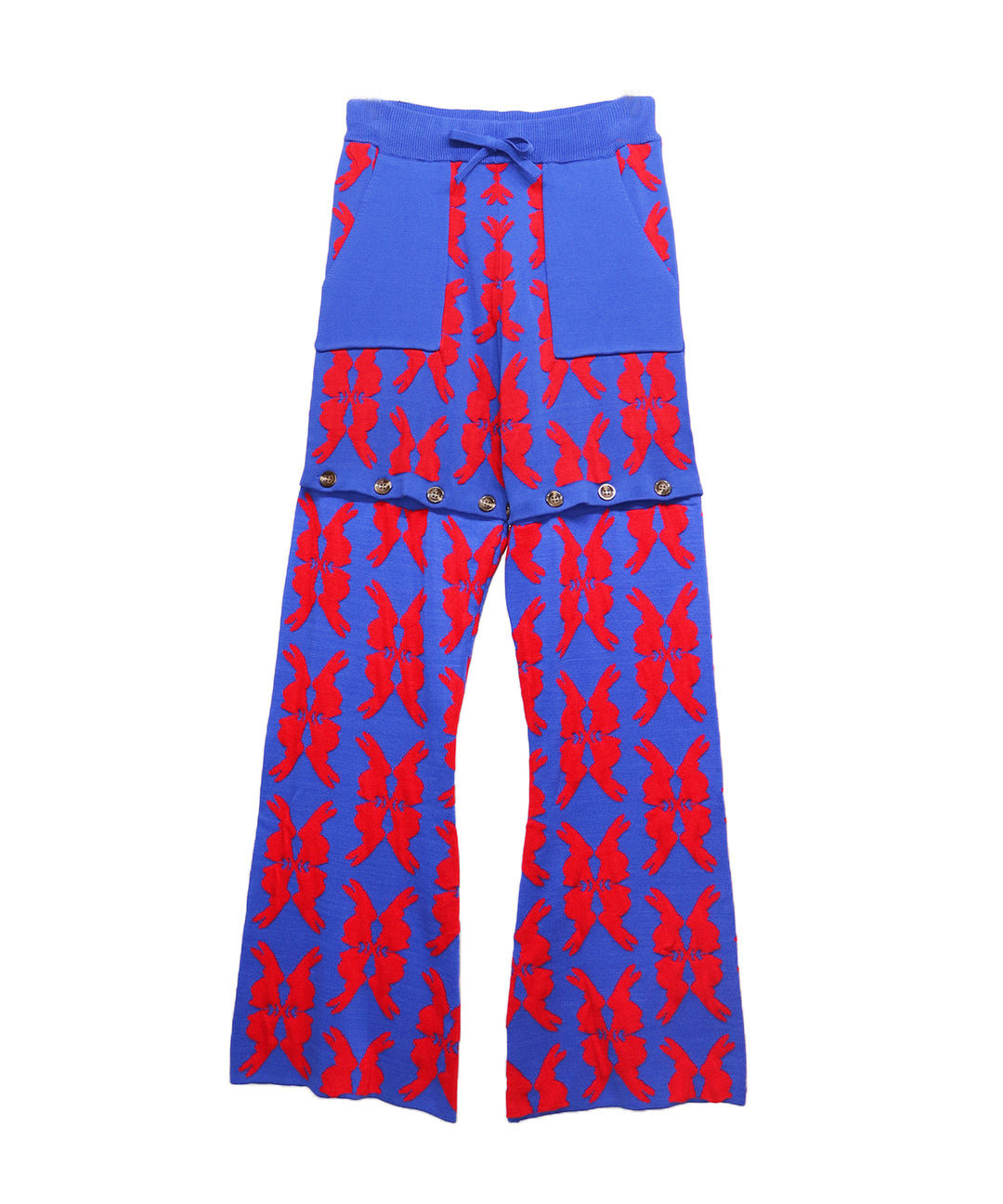 lucky charm motif multi way knit pants