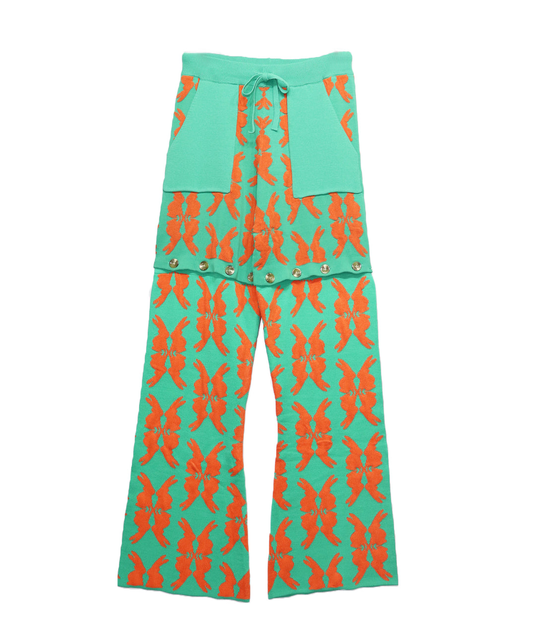 lucky charm motif multi way knit pants
