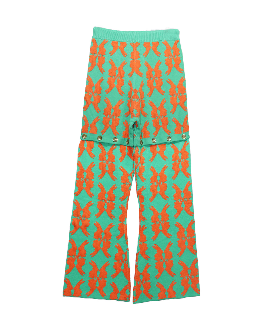 lucky charm motif multi way knit pants