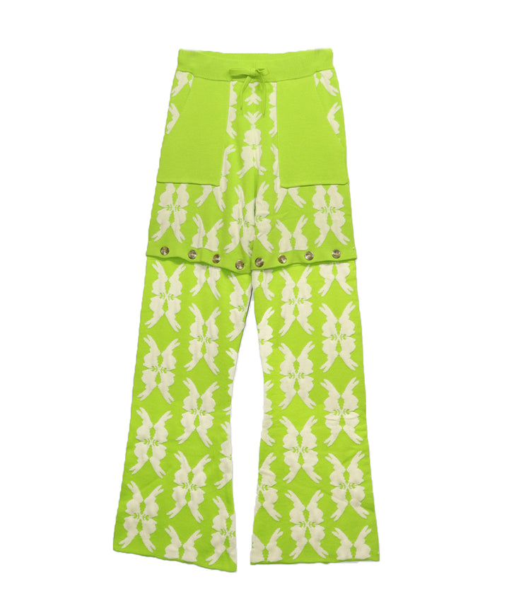lucky charm motif multi way knit pants