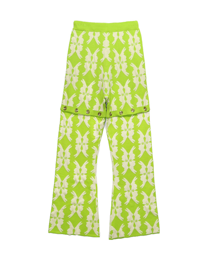 lucky charm motif multi way knit pants