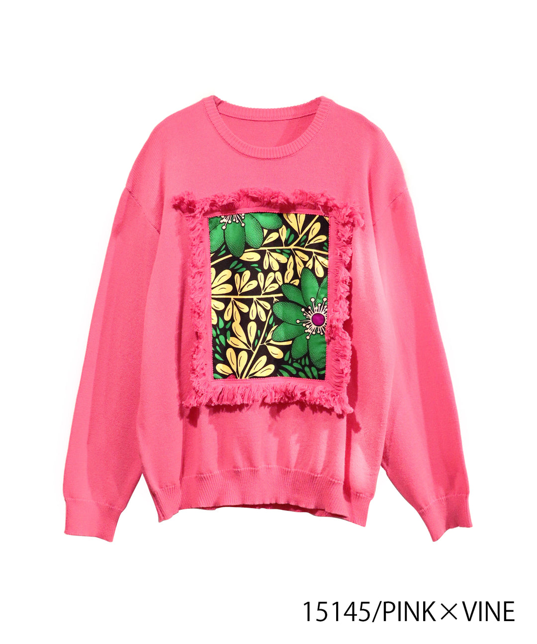 AFRICA FRINGE FRAME KNIT PULLOVER