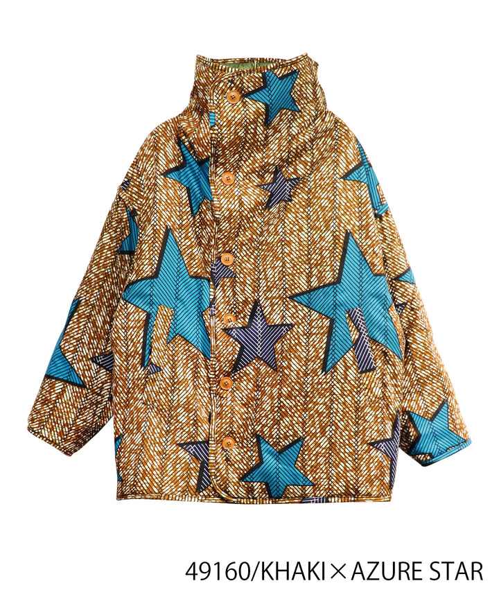 Super high neck reversible blouson