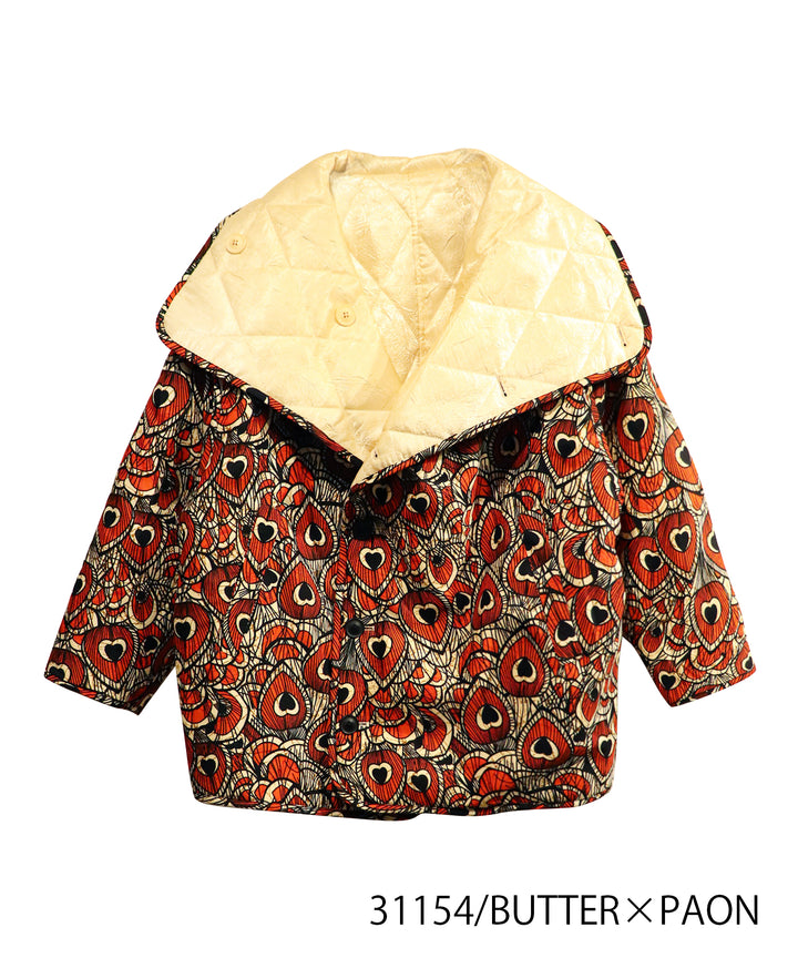 Super high neck reversible blouson