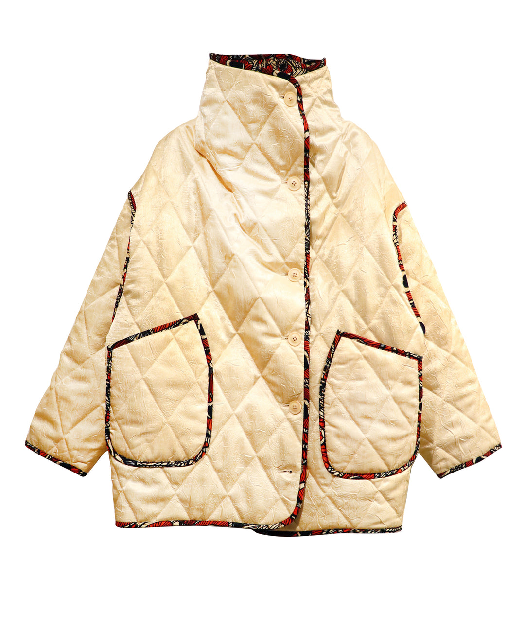 Super high neck reversible blouson