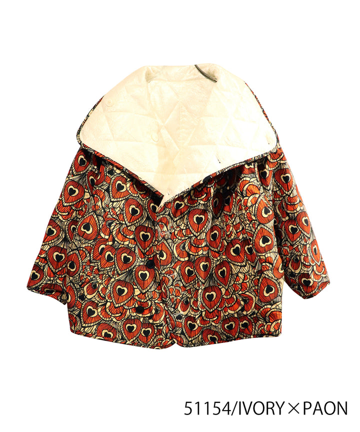 Super high neck reversible blouson